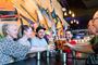 Enjoying drinks while on the tour